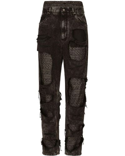 Dolce & Gabbana Jeans con dettaglio a strappo - Nero