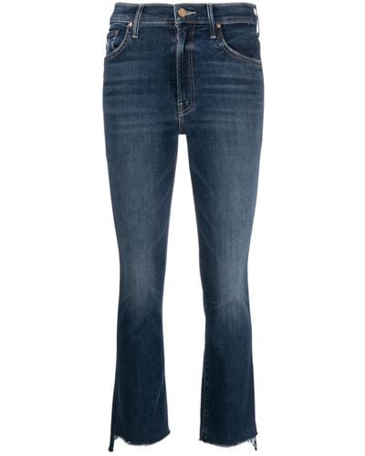 Mother Halbhohe Cropped-Jeans - Blau