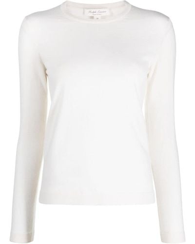 Ralph Lauren Collection Cashmere Crew-neck Sweater - White