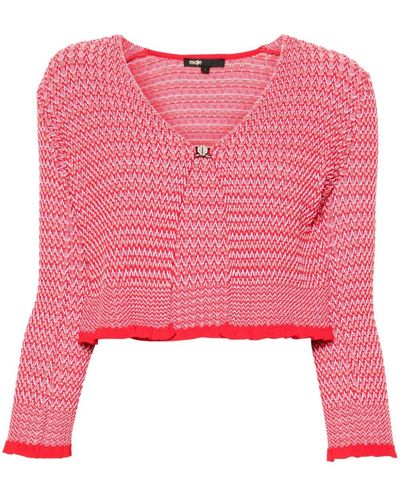Maje Jacquard Cardigan Set - Pink