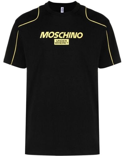 Moschino ロゴアップリケ Tシャツ - ブラック