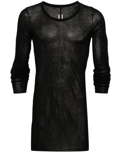 Rick Owens Round-neck Cotton T-shirt - Black