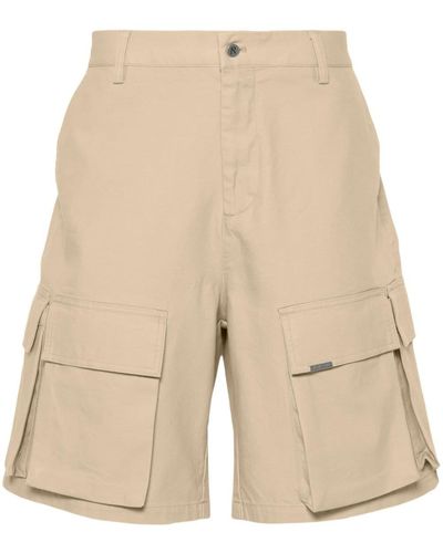 Represent Cargo-Shorts mit Logo-Schild - Natur