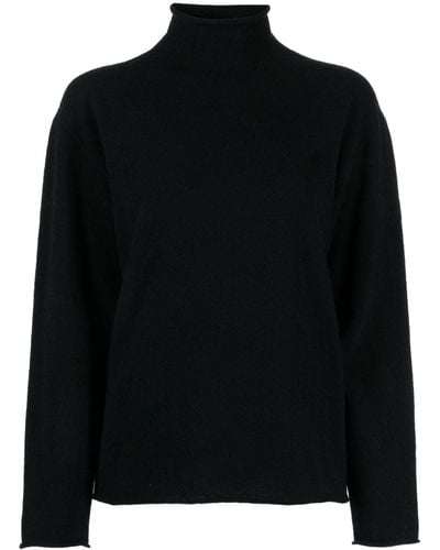 Lardini Fine-knit High-neck Sweater - Black