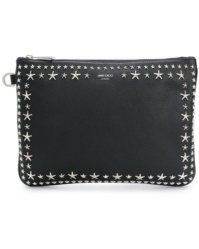 Jimmy Choo Bolso de mano Derek con apliques de estrellas - Negro