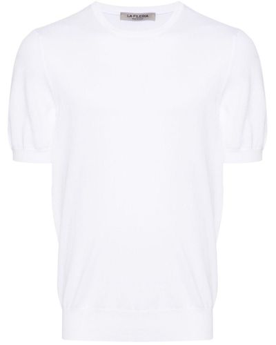 Fileria Short-sleeve Knitted Jumper - White