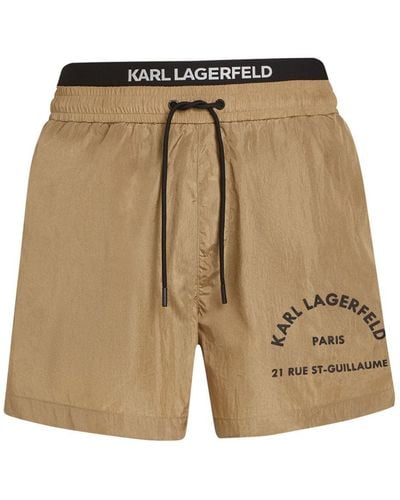Karl Lagerfeld Rue St-guillaume Swim Shorts - Natural