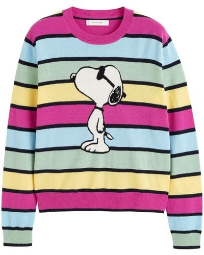 Chinti & Parker Breton Snoopy Wool Blend Sweater - Gray