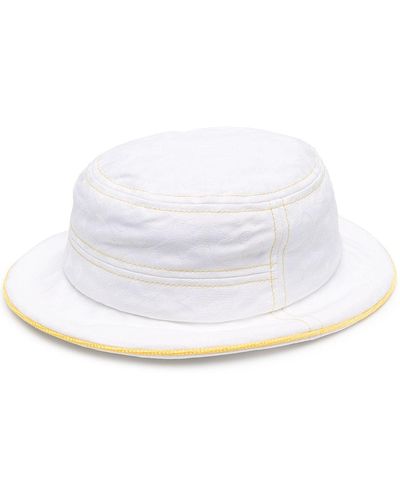 10 Corso Como Contrast-stitch Padded Bucket Hat - White