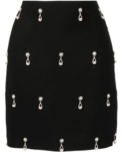 Oscar de la Renta Crystal-embellished Mini Skirt - Black