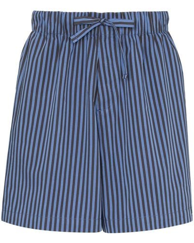 Tekla Organic Cotton Pyjama Shorts - Blue