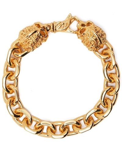 Emanuele Bicocchi Arabesque Skull Large Chain Bracelet - Metallic