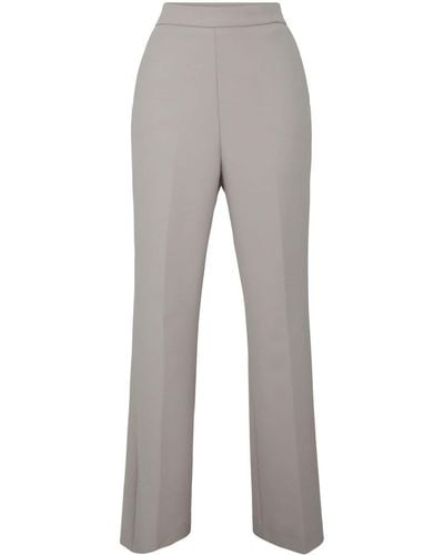 Fabiana Filippi High-waist Wool Tailored Trousers - Grey