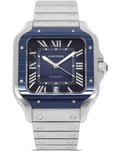 Cartier Reloj Santos de 39.8mm 2022 sin uso - Azul