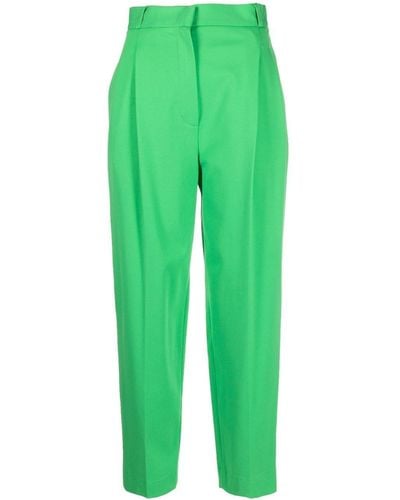 Harris Wharf London Pantalones ajustados con pinzas - Verde