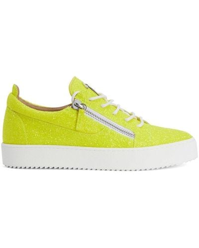 Giuseppe Zanotti Gail Glitter Low-top Trainers - Yellow