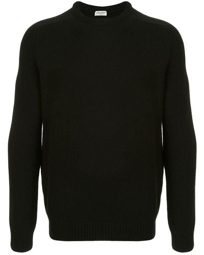 Saint Laurent Cashmere Crew Neck Sweater - Black