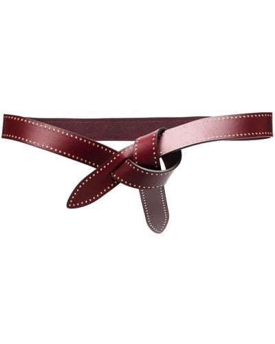 Isabel Marant Lecce Leather Belt - Red