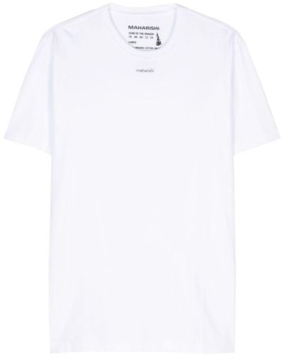 Maharishi Logo-print cotton T-shirt - Weiß
