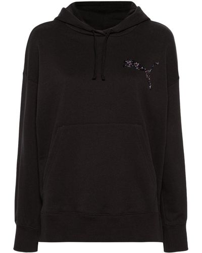 PUMA X Swarovski Cotton Hoodie - Black