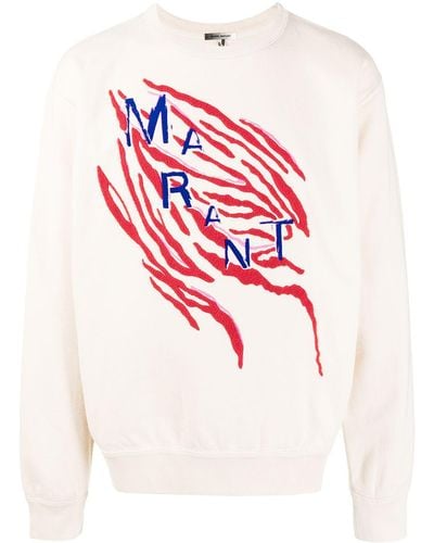 Isabel Marant Sweater Met Logoprint - Wit