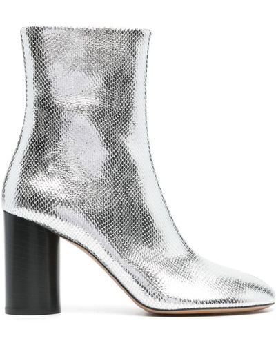 Isabel Marant 90mm Leather Boots - White