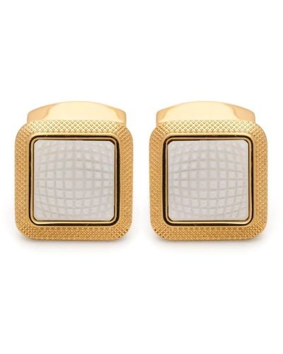 Tateossian Gold-plated squared cufflinks - Metálico
