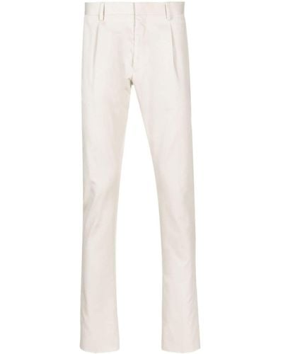 Moorer Mid-rise Tailored Trousers - White