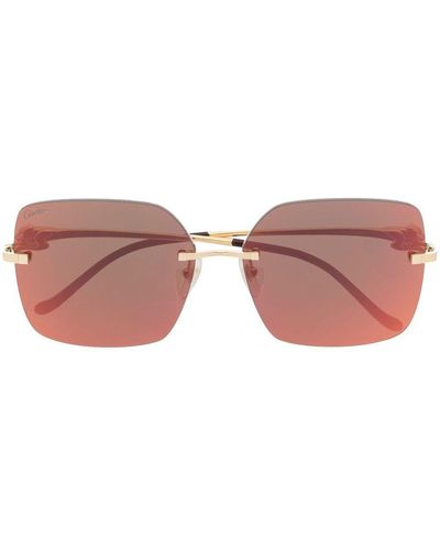 Cartier Gafas de sol con montura cuadrada - Rosa