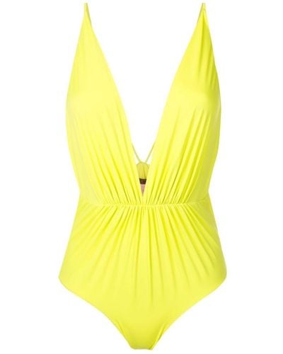 Clube Bossa Clavert V-neck Swimsuit - Yellow