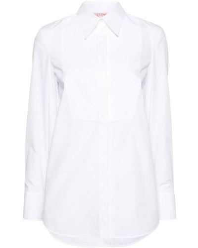Valentino Garavani Panelled-design Cotton Shirt - White