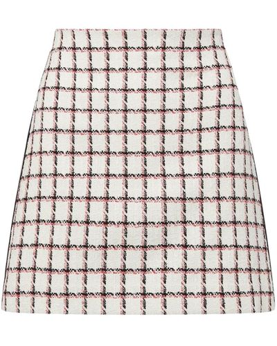 Veronica Beard Ohemia Tweed Miniskirt - Natural