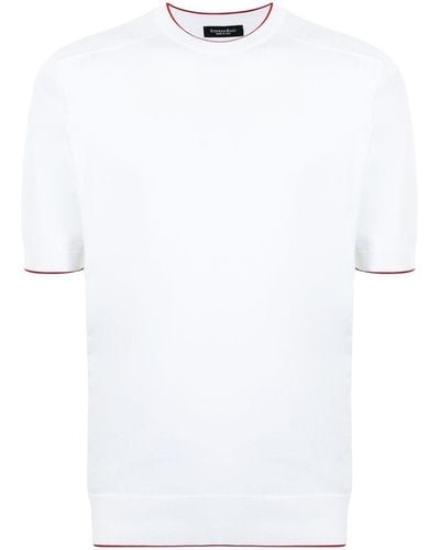 Stefano Ricci T-Shirt mit Streifen - Weiß