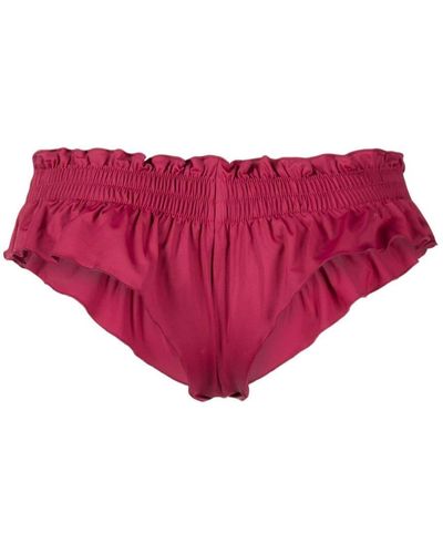 Frankie's Bikinis Pippa Ruffle-detail Bikini Bottoms - Pink