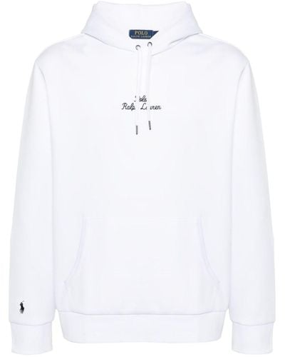 Polo Ralph Lauren Logo-embroidered Hoodie - White