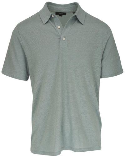 Vince Linen Polo Shirt - Green
