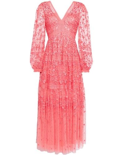 Needle & Thread Celestia Tulle Ankle-lenght Dress - Roze