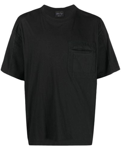 Andrea Ya'aqov T-shirt en coton à épaules tombantes - Noir