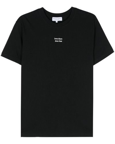 Maison Labiche Slogan-embroidered T-shirt - Black