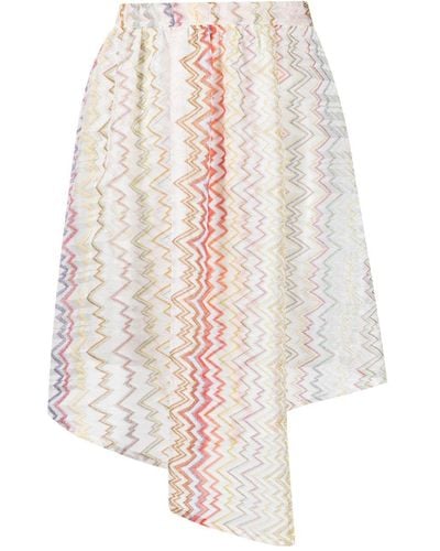 Missoni Zig-zag Knitted Beach Skirt - White