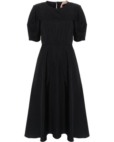 N°21 パフスリーブ ドレス - ブラック