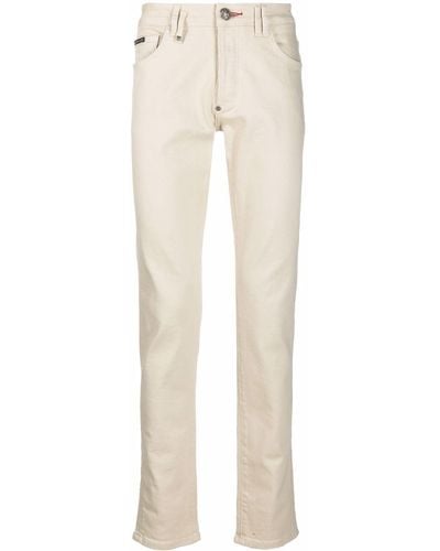 Philipp Plein Jeans slim con placca logo - Neutro