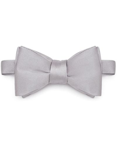 Zegna Butterfly Silk Bow Tie - Gray