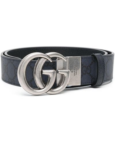 Gucci Wendbarer GG Marmont Gürtel - Blau