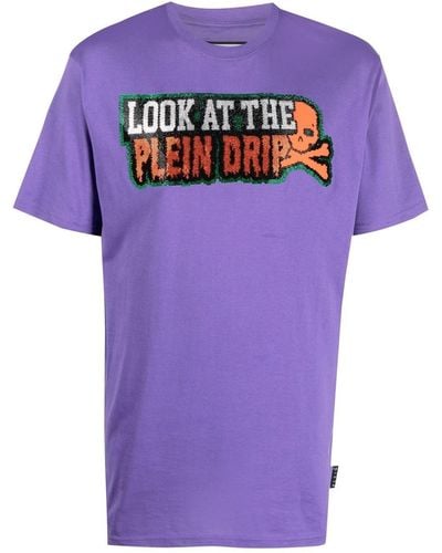 Philipp Plein Gem-logo Short-sleeved T-shirt - Purple