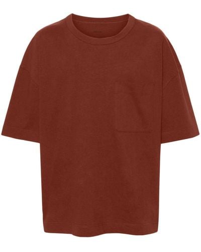 Lemaire T-Shirt aus Baumwollgemisch - Rot