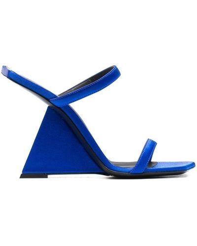 Giuseppe Zanotti Square-toe Sculpted-heel Sandal - Blue