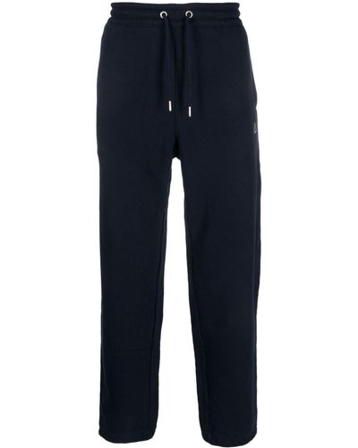 Sun 68 Logo-embroidered Cotton Track Trousers - Blue
