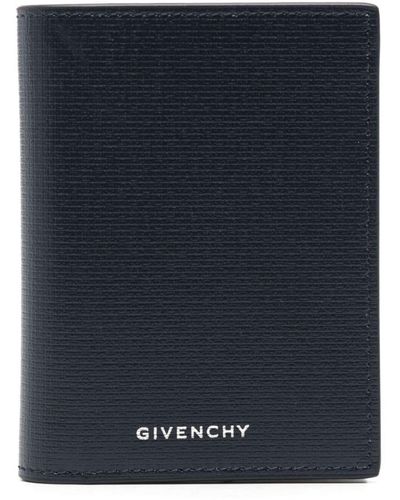 Givenchy Portefeuille pliant à logo 4G embossé - Bleu