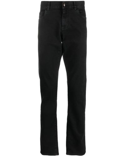 Canali Vaqueros slim de talle bajo - Negro